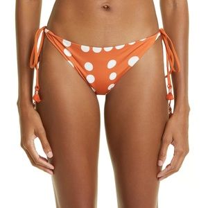 JOHANNA ORTIZ Kuba Azabache Polka Dot Tie Bikini Bottoms